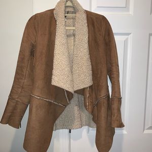 Michael Kors Shearling Asymmetrical Jacket